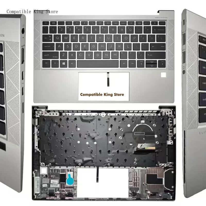 D For HP EliteBook 830 835 G7 G8 Silver Color New Palmrest Upper Case With US/UK/FR/SP Backlight Backlit Keyboard