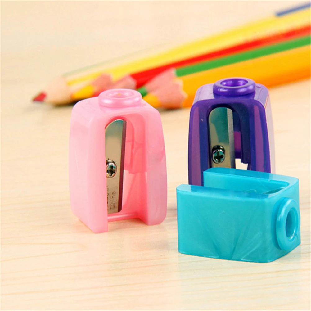 

5pcs Compact Mini Single Hole Beauty Sharpener for Eyebrow Lipliner Eyeliner Random Color Easy to Hold Practical Durable