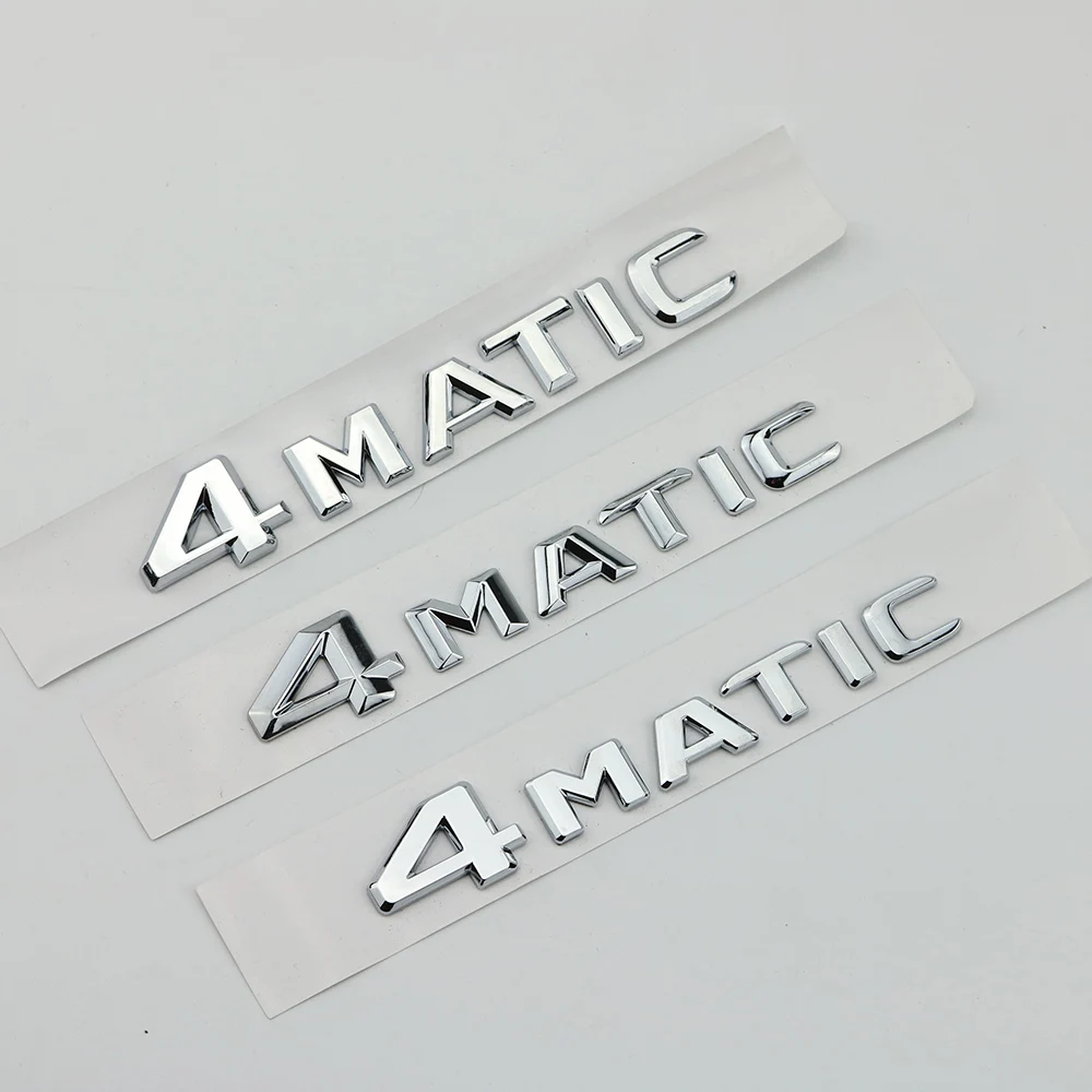 3d ABS Chrome Black 4 Matic Logo 4Matic Emblem Letters Nameplate Car Trunk Badge 4matic Sticker Accessories