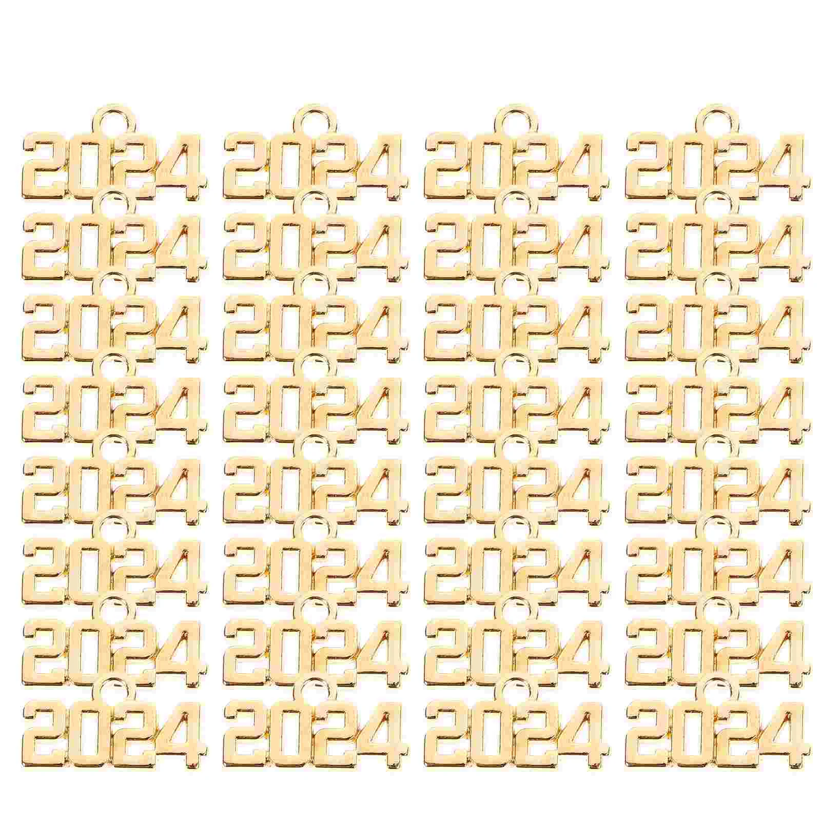 100 Pcs Number Pendant Charms for Necklace 2024 Vintage Jewellery Jewelry Making Graduation DIY Accessory Accessories Travel