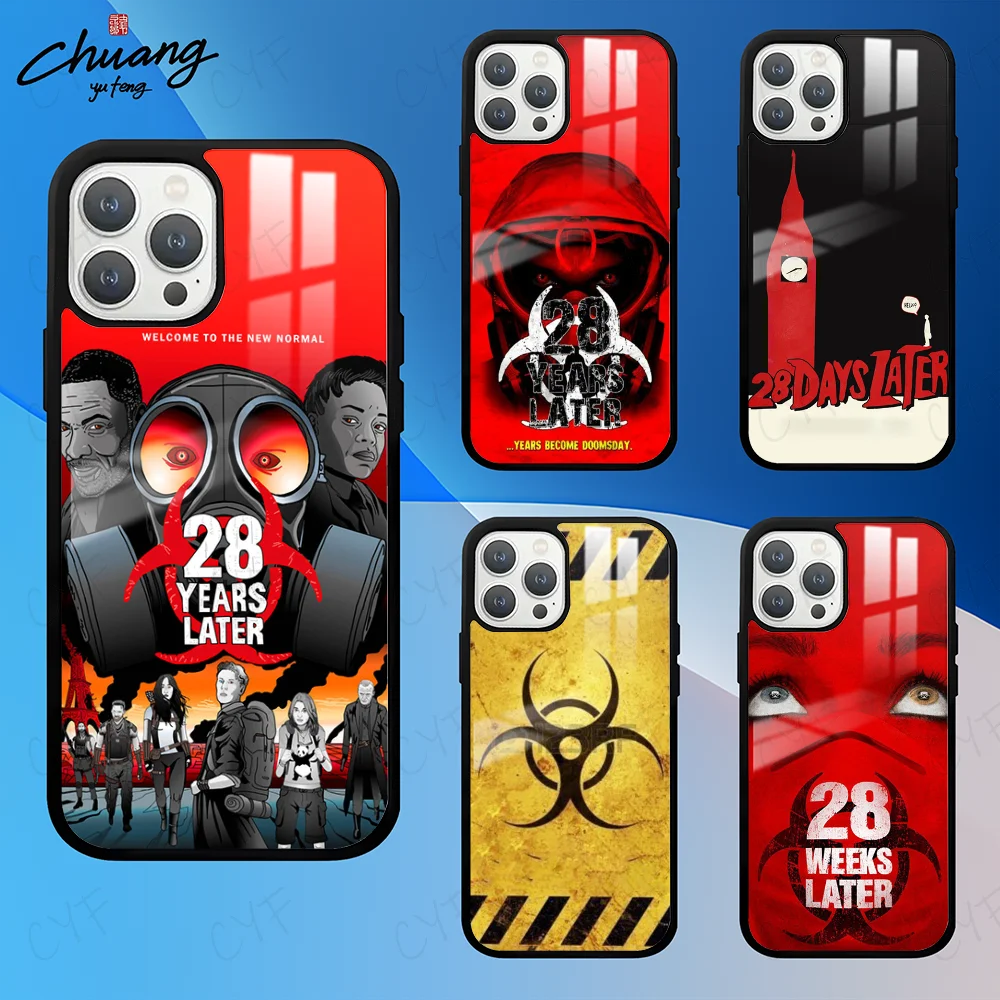 movie 28 years later Phone Case For 11 12 13 14 15 16Pro Max mini Plus Frosted mirror Phone Cover