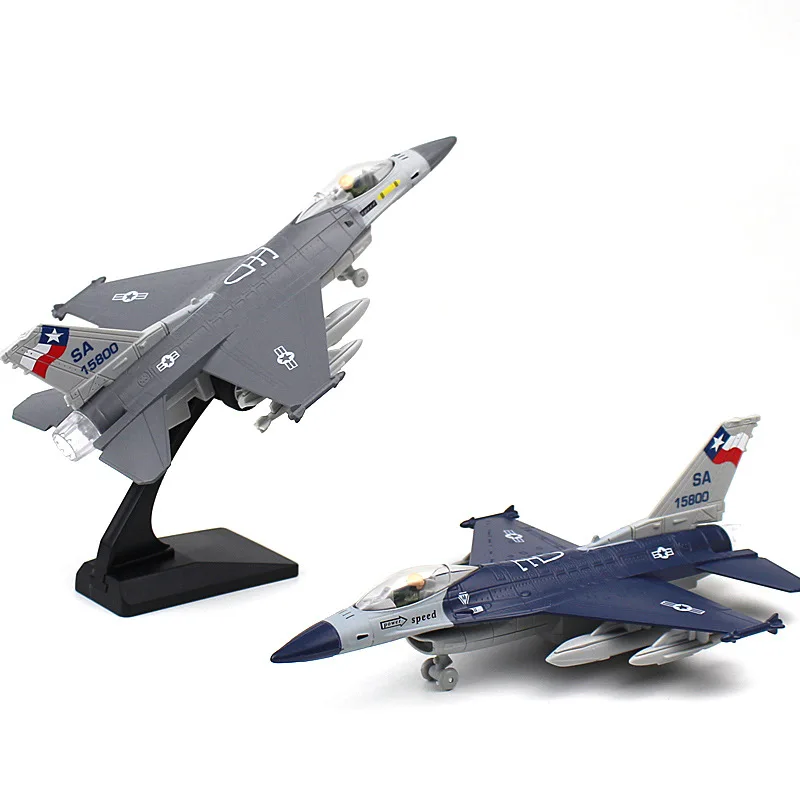 

Модель истребителя из сплава F16, акустооптическая модель авиационного самолета с откатным механизмом, подарочная игрушка B364
