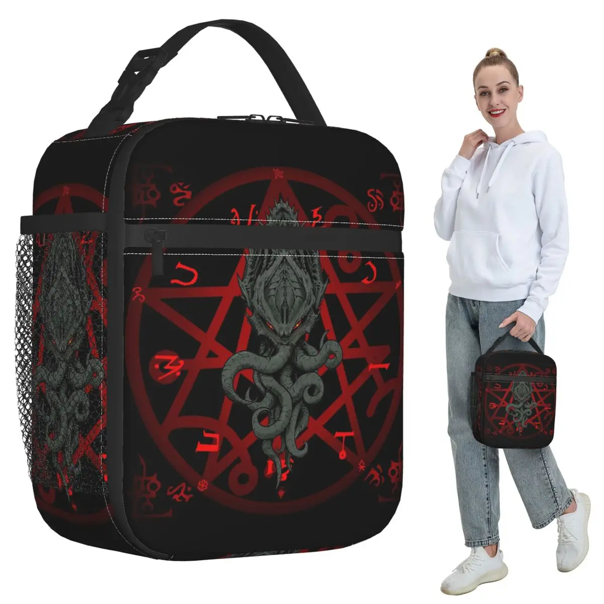 Cthulhu Monster Fantasy Ar Insulated Lunch Bag for Kids School Cooler Thermal Food Box Tote Portable Lunch Boxes Container