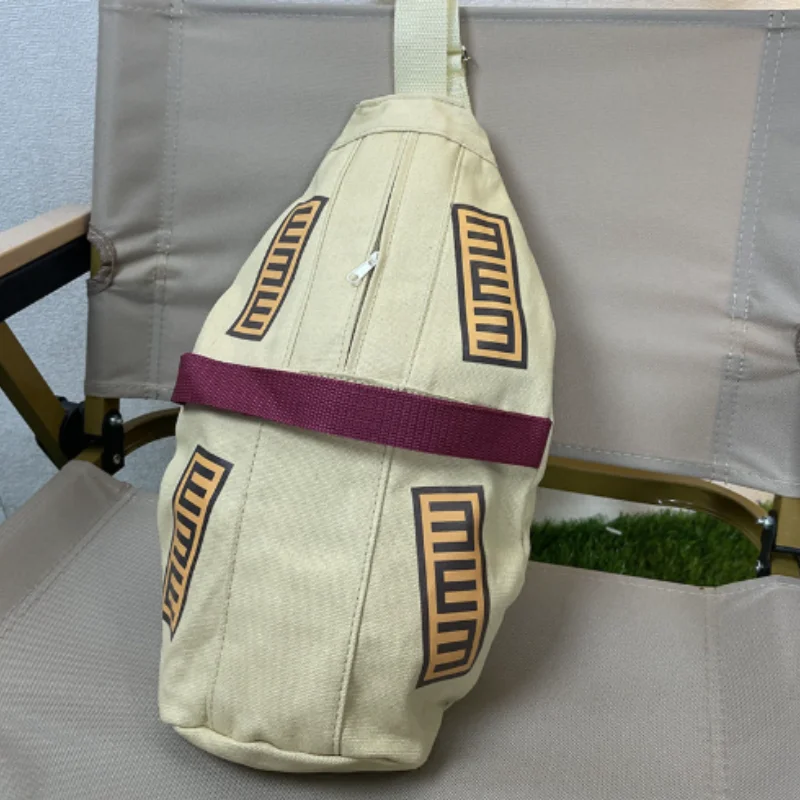 Auf Lager Anime Gaara Cosplay Kürbisförmiger Rucksack Canvas Sporttasche mit großer Kapazität Schulter-Umhängetasche für den täglichen Gebrauch und Reisen