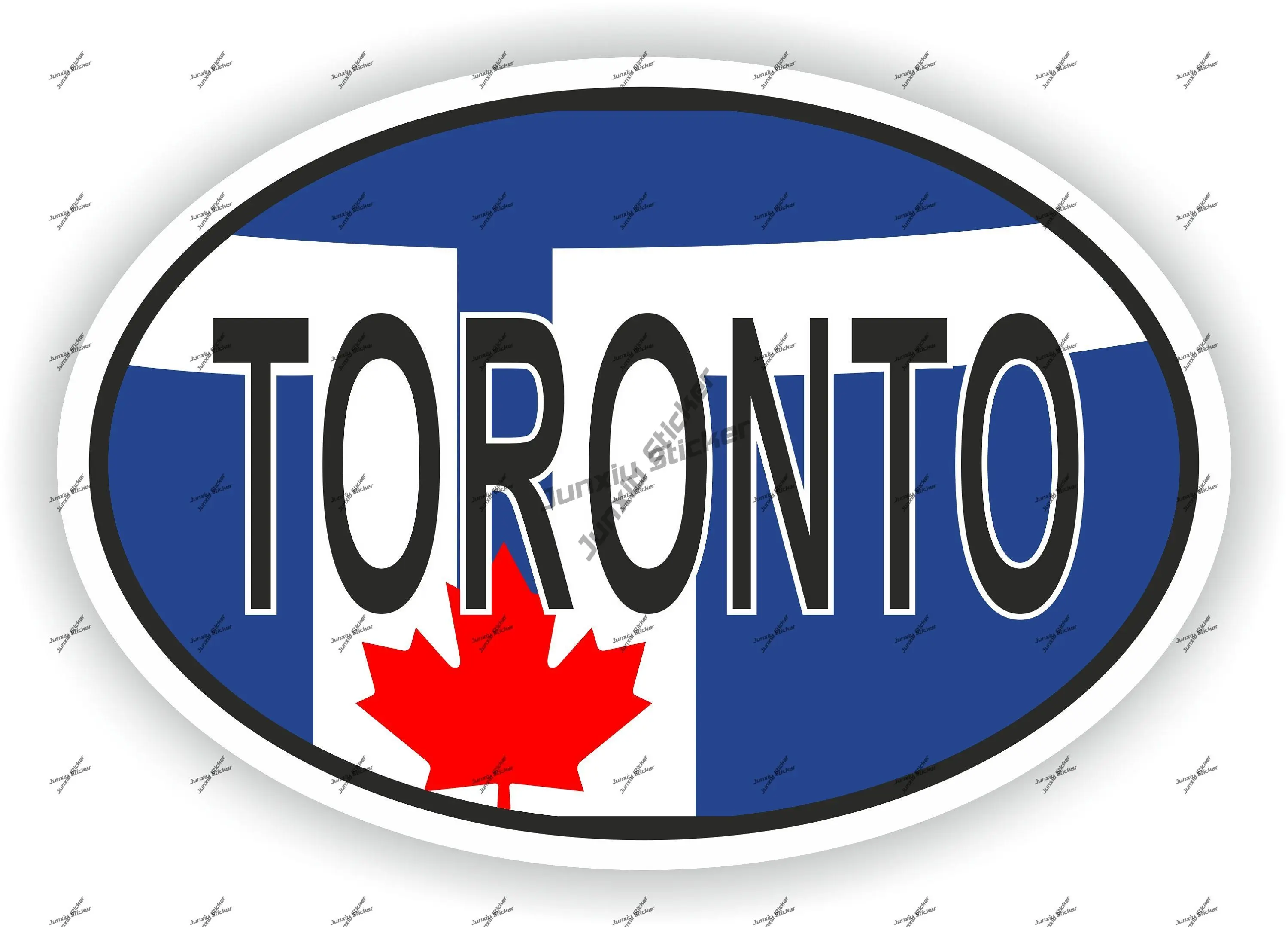 Toronto Oval Sticker with Flag for Bumper Laptop Book Fridge Helmet ToolBox PC Truck Car Camper Pickup Decoration Accessories