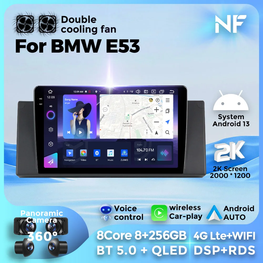 

For BMW X5 11 E53 E39 M5 1996 1997 1998 1999 - 2006 Wireless Carplay Android Auto Car Radio Stereo Multimedia All-in-one Machine