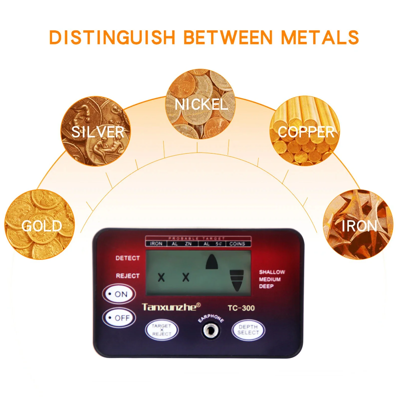 TC-300Hot Selling Underground Metal Detector Gold Detectors Treasure Hunter Detector Waterproof Circuit Metales High Sensitivity