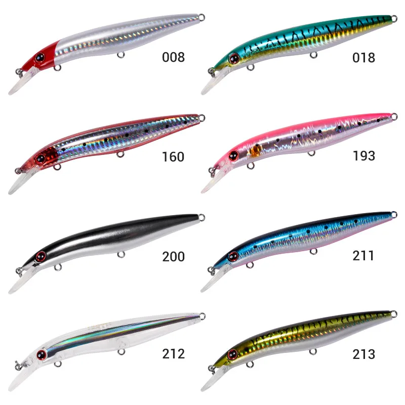 Noeby Minnow Fishing Lure 125mm 19g Floating Wobbler Shallow Trolling High Quality Artificial Hard Bait for Sea Fishing Lures