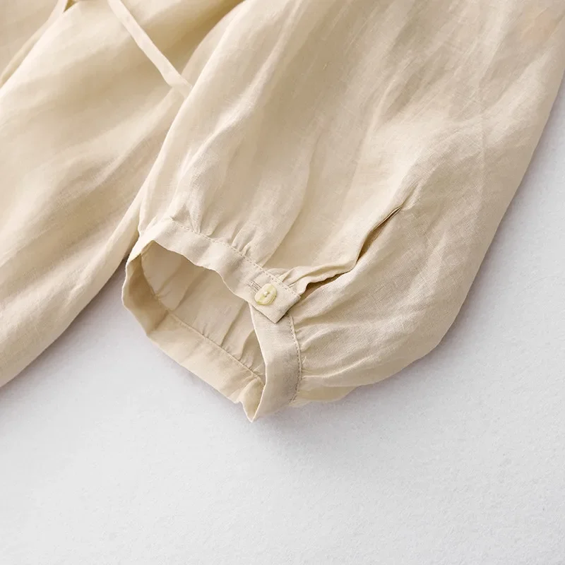 2025 nova primavera vestido de linho de dupla camada feminina moda coreana manga raglan vestidos sólidos elegantes rendas roupas femininas