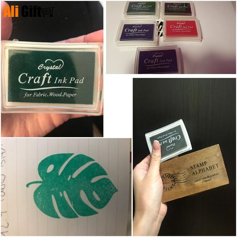 15 Colors Inkpad Handmade DIY Craft Oil Based Ink Pad Rubber Stamps Fabric Wood Paper Scrapbooking pad Finger Paint Wedding