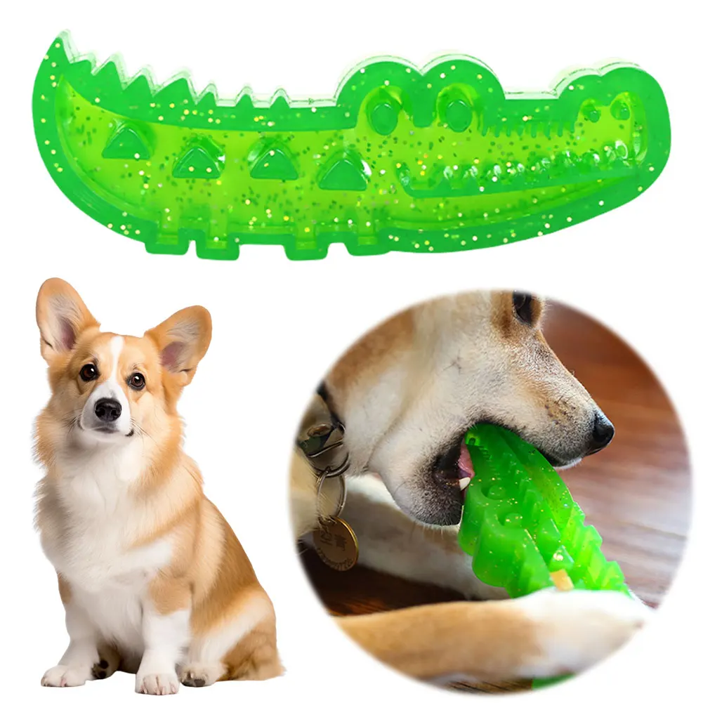 Giocattolo per cani da masticare e fetch ad alimentazione lenta Cane alimentatore lento Giocattolo puzzle Alligator Treat Dispenser interattivo Puzzle per cani Giocattolo per cani
