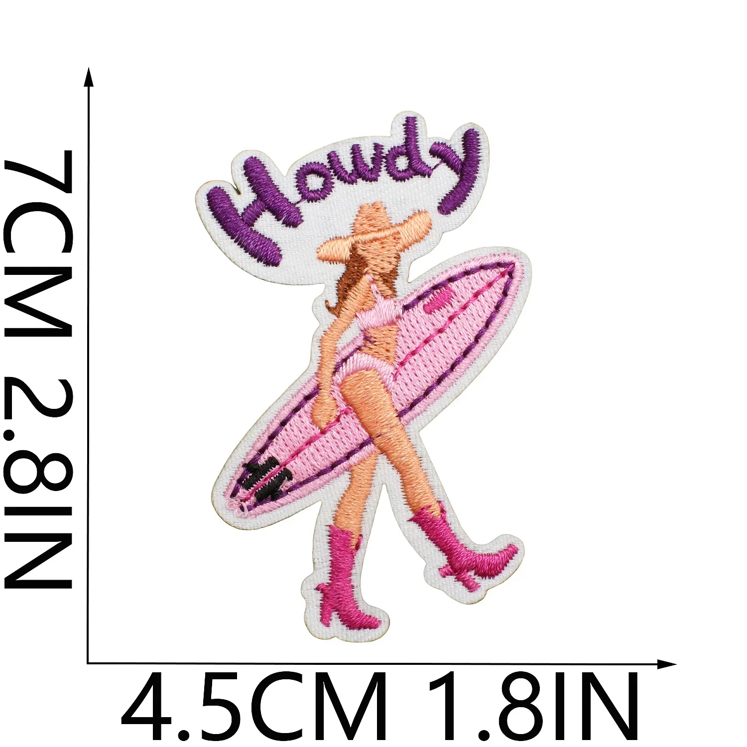

Solid Color Fabric Patch Practical Surfing Girl New Patch Dolphin Shark Embroidered Stamp Crab Embroidered Label Ironing
