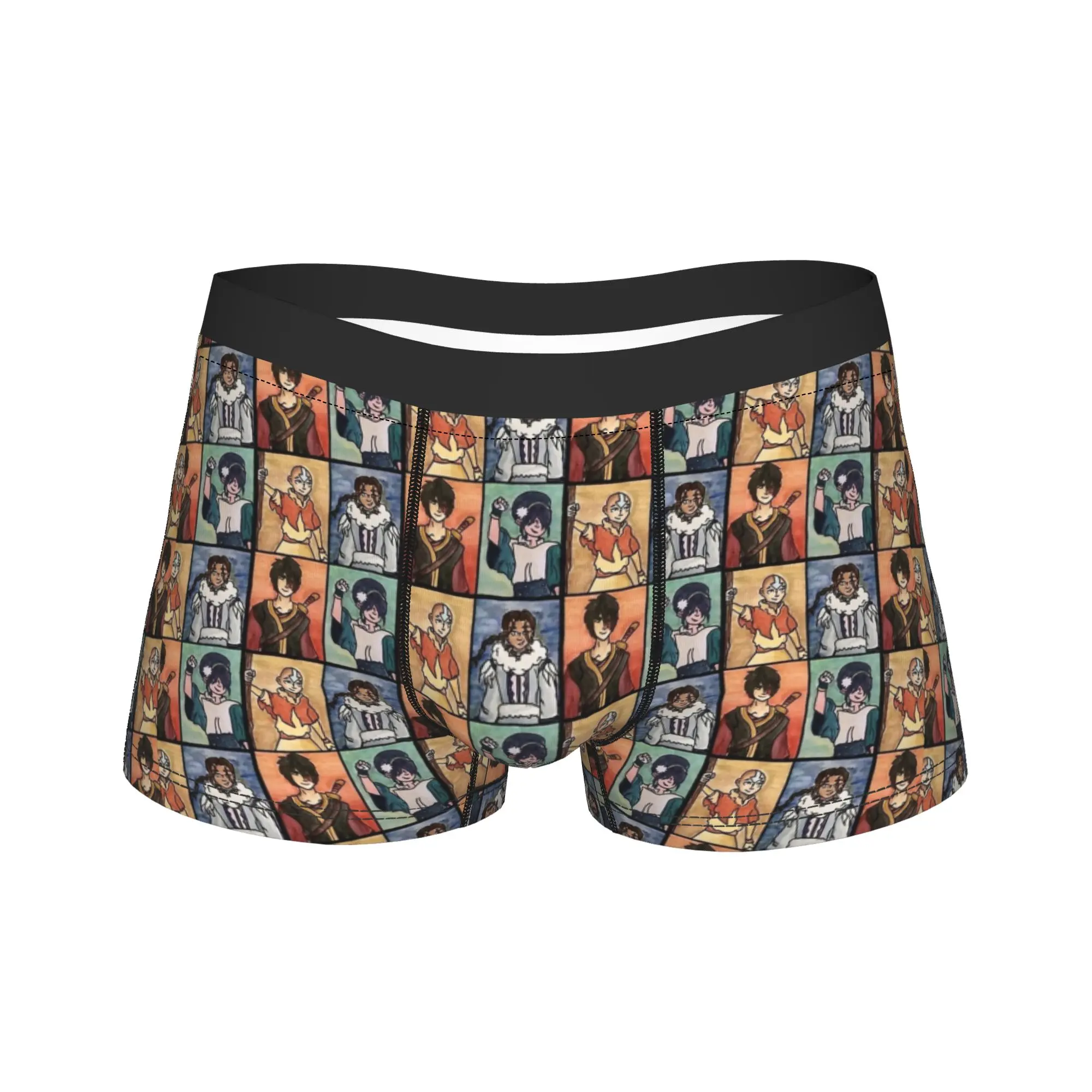 The Last Paintbender Avatars Stained Glass Art Underwear  Males Panties Pattern Funny Trunk High Quality Boxer Brief Plus Size