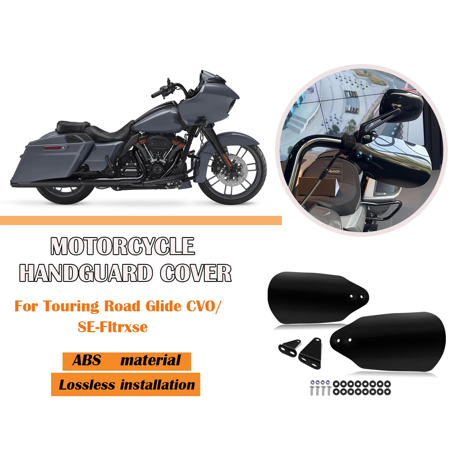 

Motorcycle Handguards Protector Cover Shiel spoiler ABS Material For Harley touring Road Glide CVO/SE-Fltrxse 2018-2020