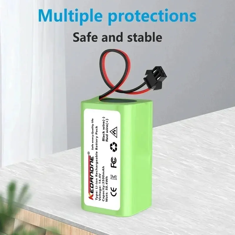 

️1090 cecotec Battery for ILIFE A4 A4s V7 A6 V7s Plus Robot Vacuum Cleaner ILife INR18650 M26-4S1P Full Capacity 4000mAh