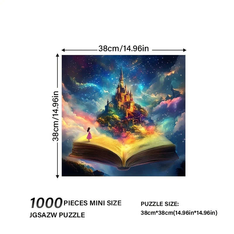 [A Puzzle] Adult A Puzzle - Hell Level High Difficulty Mini Square Jigsaw 38*38cm/14.96*14.96in Premium Thick and Durable DIY