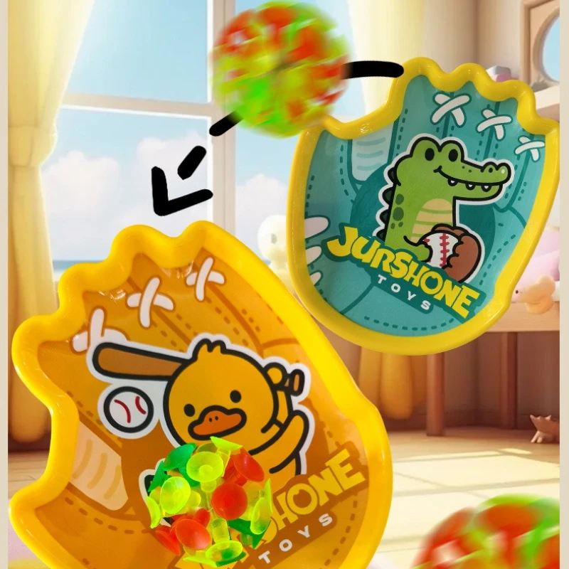 

Outdoor Indoor Toss Catch Game Set Kids Light-Up Suction Cup Throwing Balls Sticky Target Rackets Parent-Child Interactive Toy