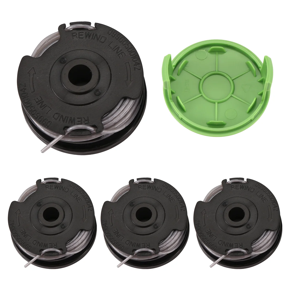 Tools Weed Eater Dual Line String Trimmer Replacement Spool for Greenworks 2900719,20Ft 0.065Inch (4 Spool + 1 Cap)