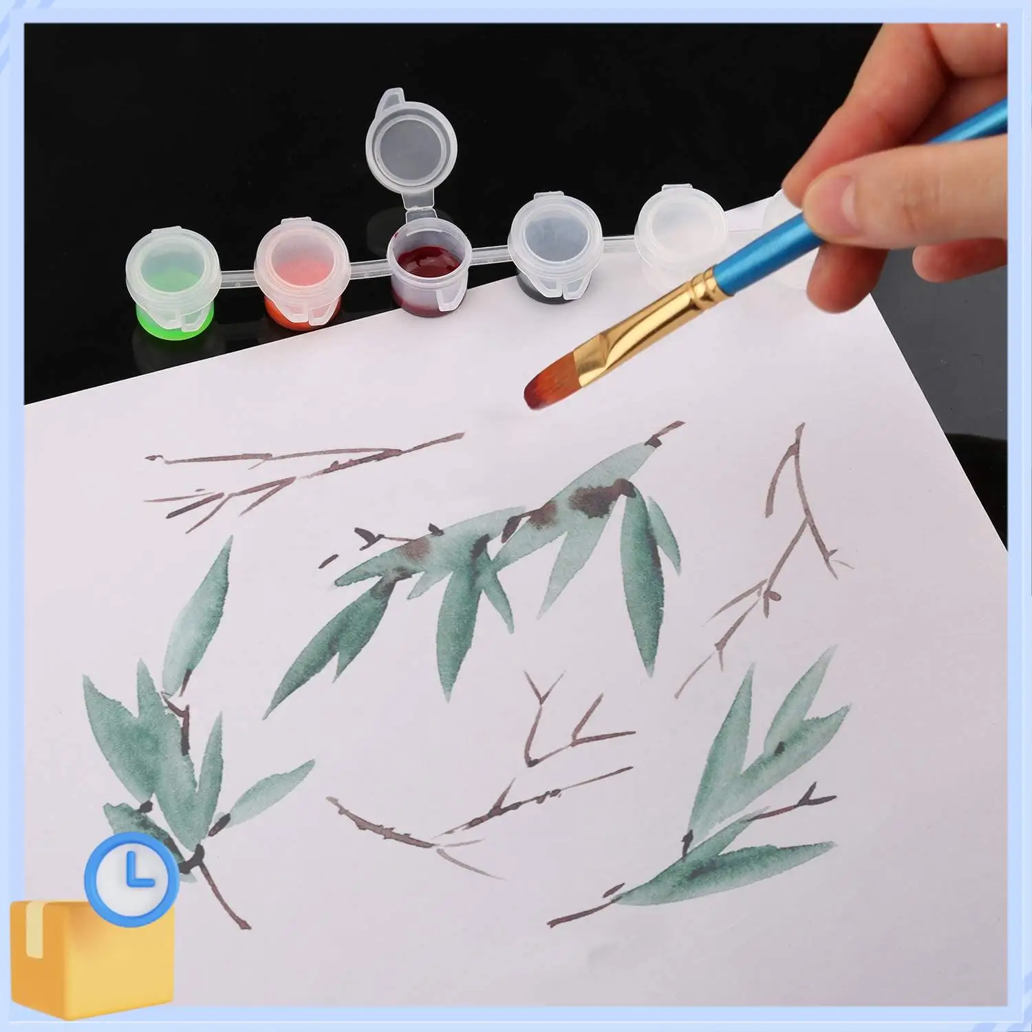 

Popular 25 Strips Empty Paint Pots Strips Mini Clear Storage Containers Painting Arts Crafts Supplies For Classrooms Schools