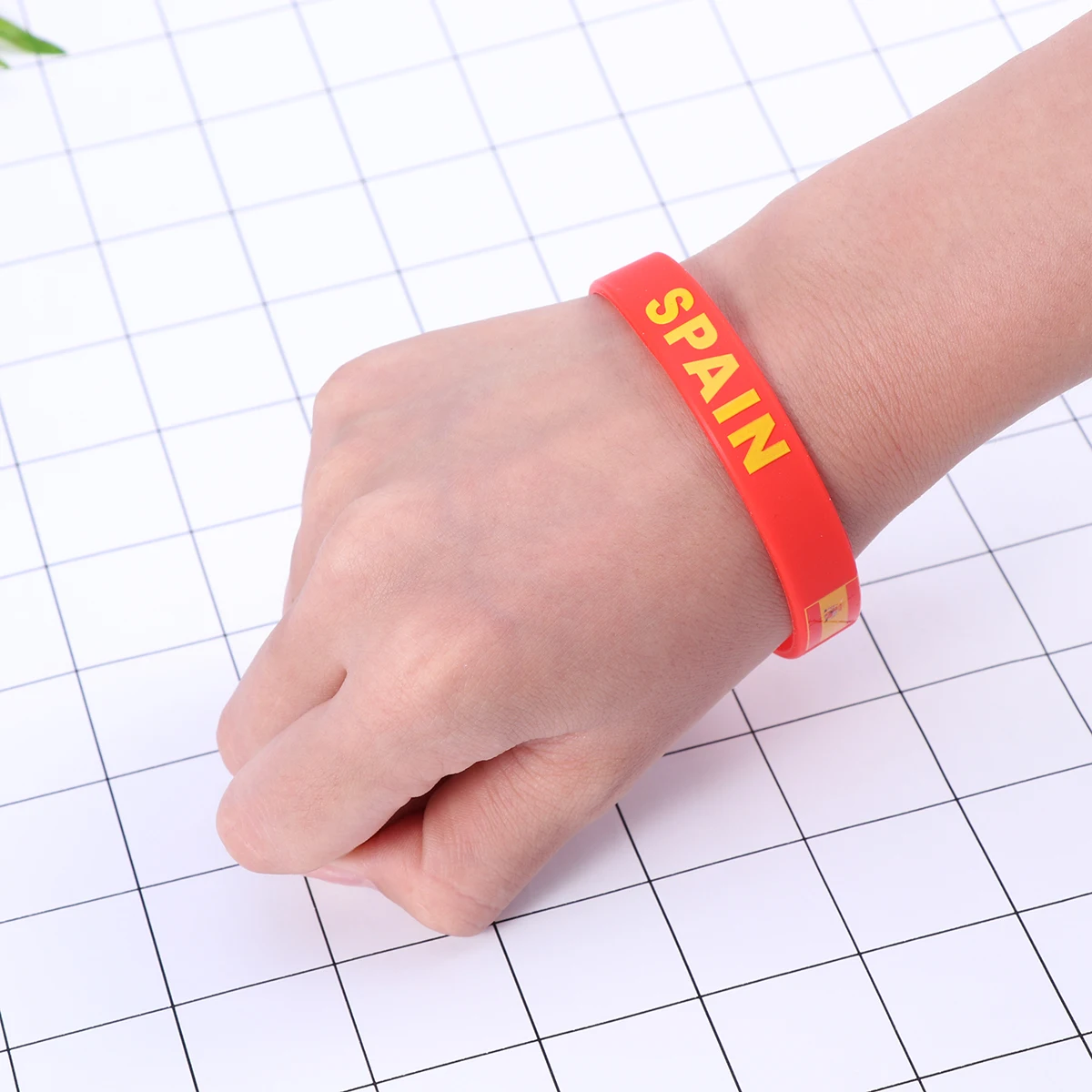 

6 Pcs Silicone Bracelet Events Wristbands Bulk International Flag Braclet Football