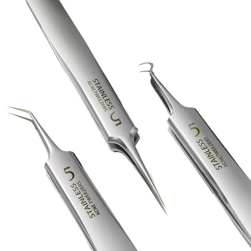 Ingrown Hair Tweezers Acne Blackhead Removal Needles Black Dots Cleaner Deep Cleansing Pore Cleaner Face Skin Care Tools