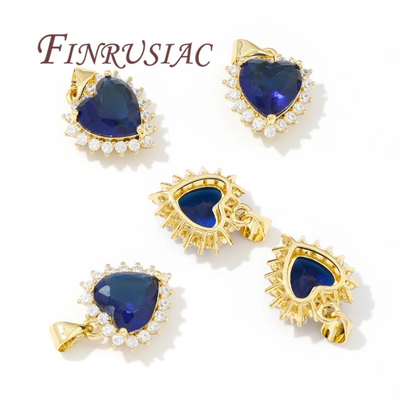 Pendants For Jewelry,18K Gold Plated Brass Zircon Sun/Heart/Star Charms For Necklaces Accessories,DIY Jewelry Making Supplies view 6