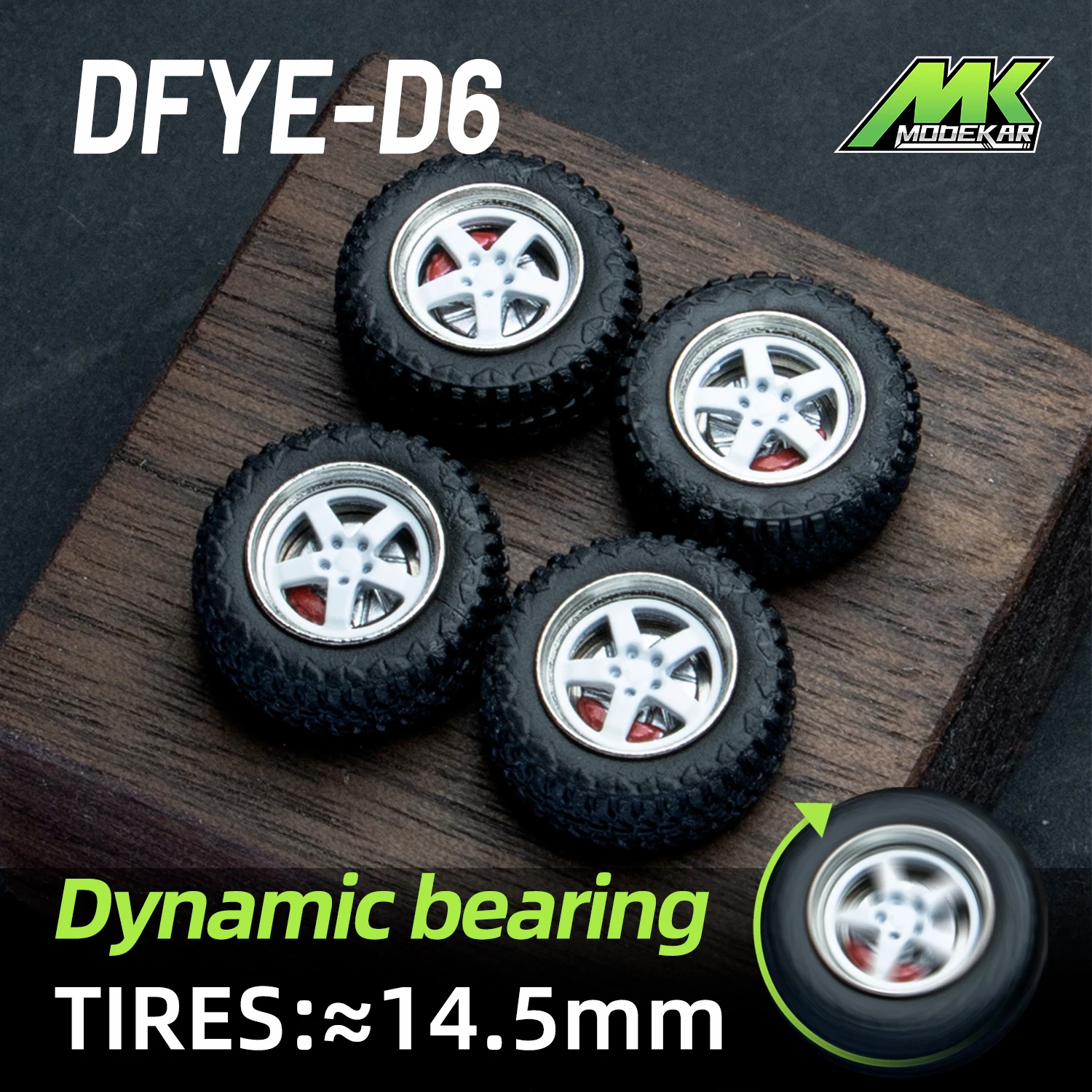 1/64 scale Dynamic bearing wheels Off-road wheels Tuning wheels Car models Rotating disc brake calipers Metal wheels bearing