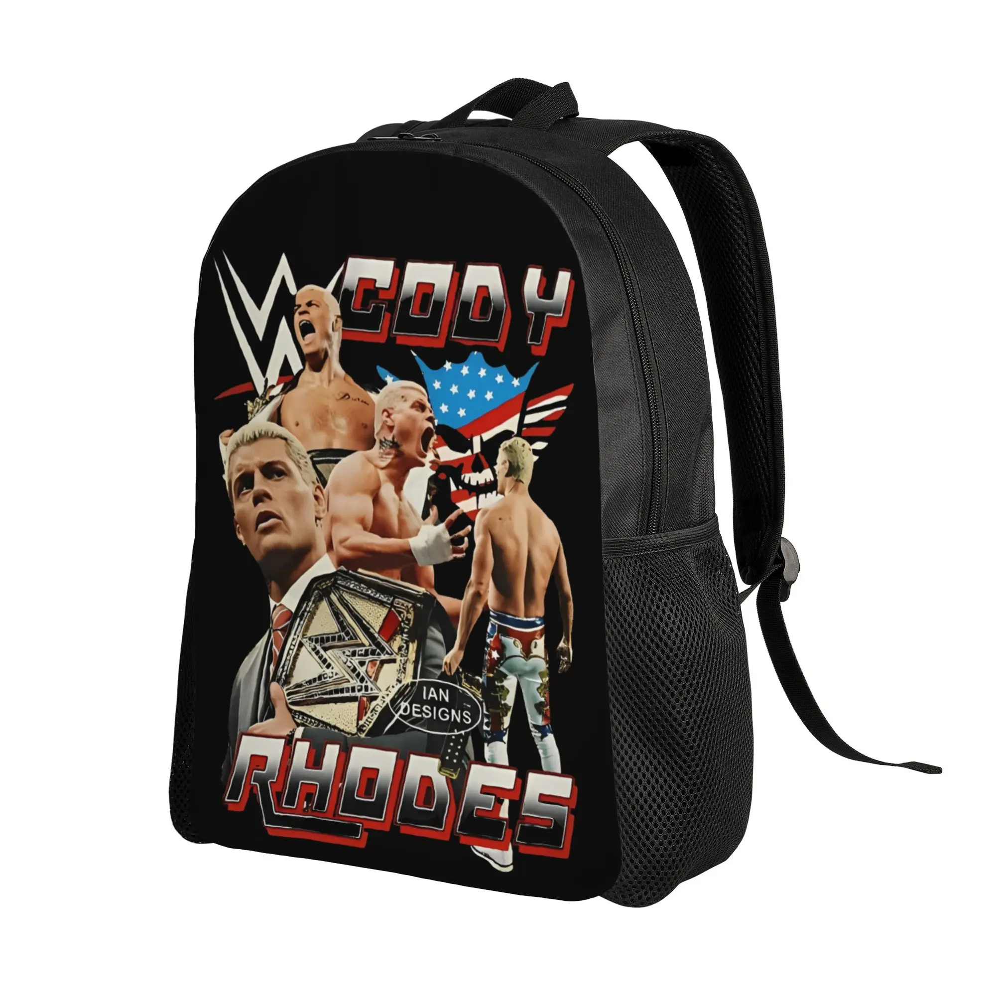 Cody Rhodes Vintage Cool Backpack with Pocket Student Work  Daypack for Men Women Laptop Computer Canvas Bags view 2
