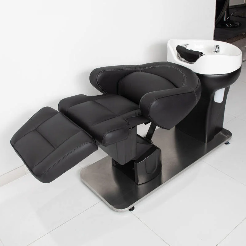 

Barbershop Furniture Hair Salon Equipment High End Electrical Lifting and Recline Set Furniture Modern Shampoo Bed Chair