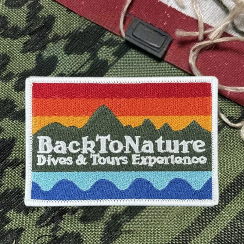 Parche táctico bordado naturaleza con gancho y bucle para chaleco - imagen 3