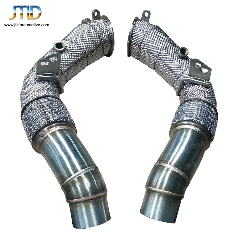 JTLD Hochwertiges 304SS Performance-Auspuffanlage-Fallrohr für BMW M5 F10 Downpipe Decat