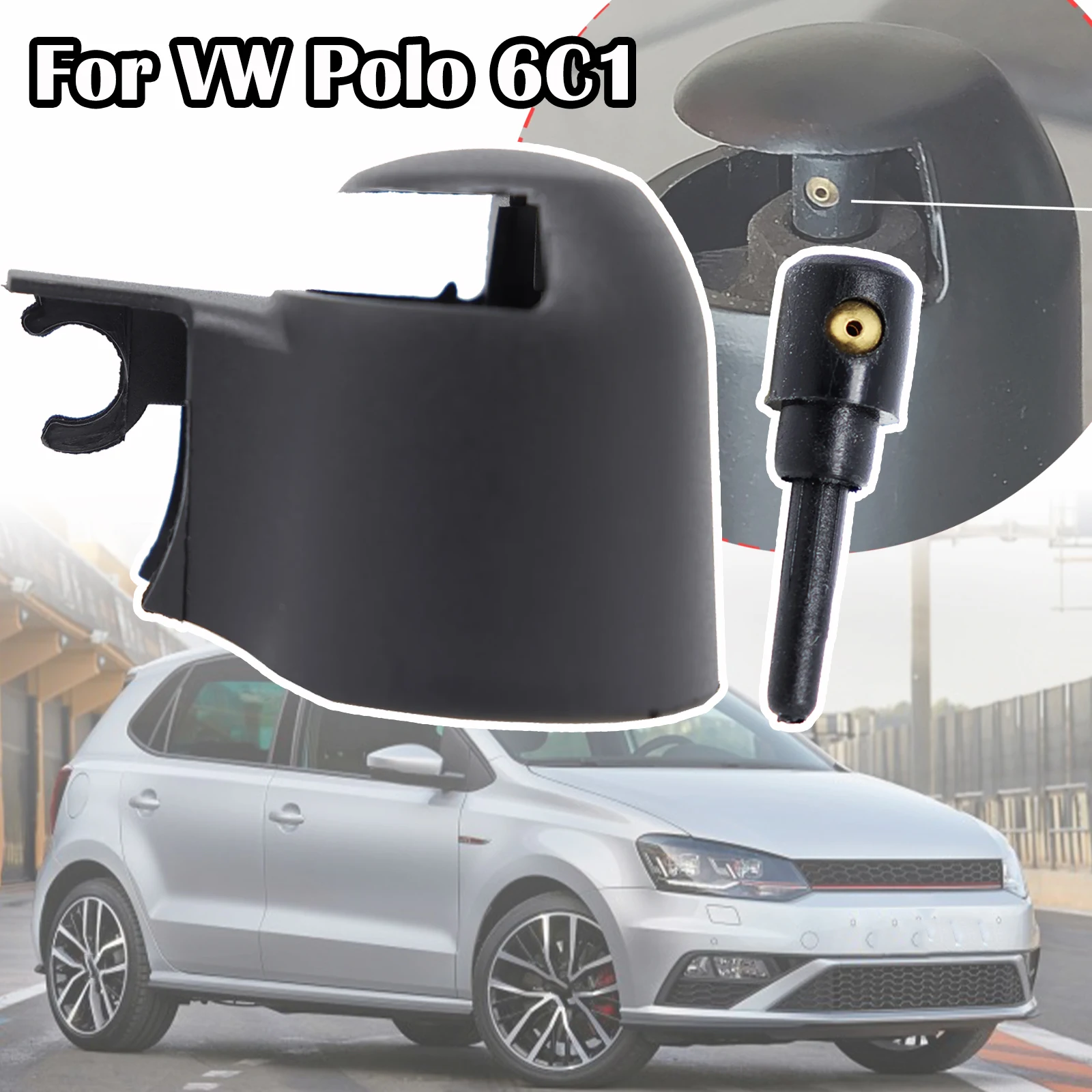 

For VW Polo 6C1 6R1 9N Vivo Rear Wiper Arm Rocker Bolt Cover Cap Washer Jet Nozzle 2001 2002 2003 2004 2005 2006 2007 2008 2009