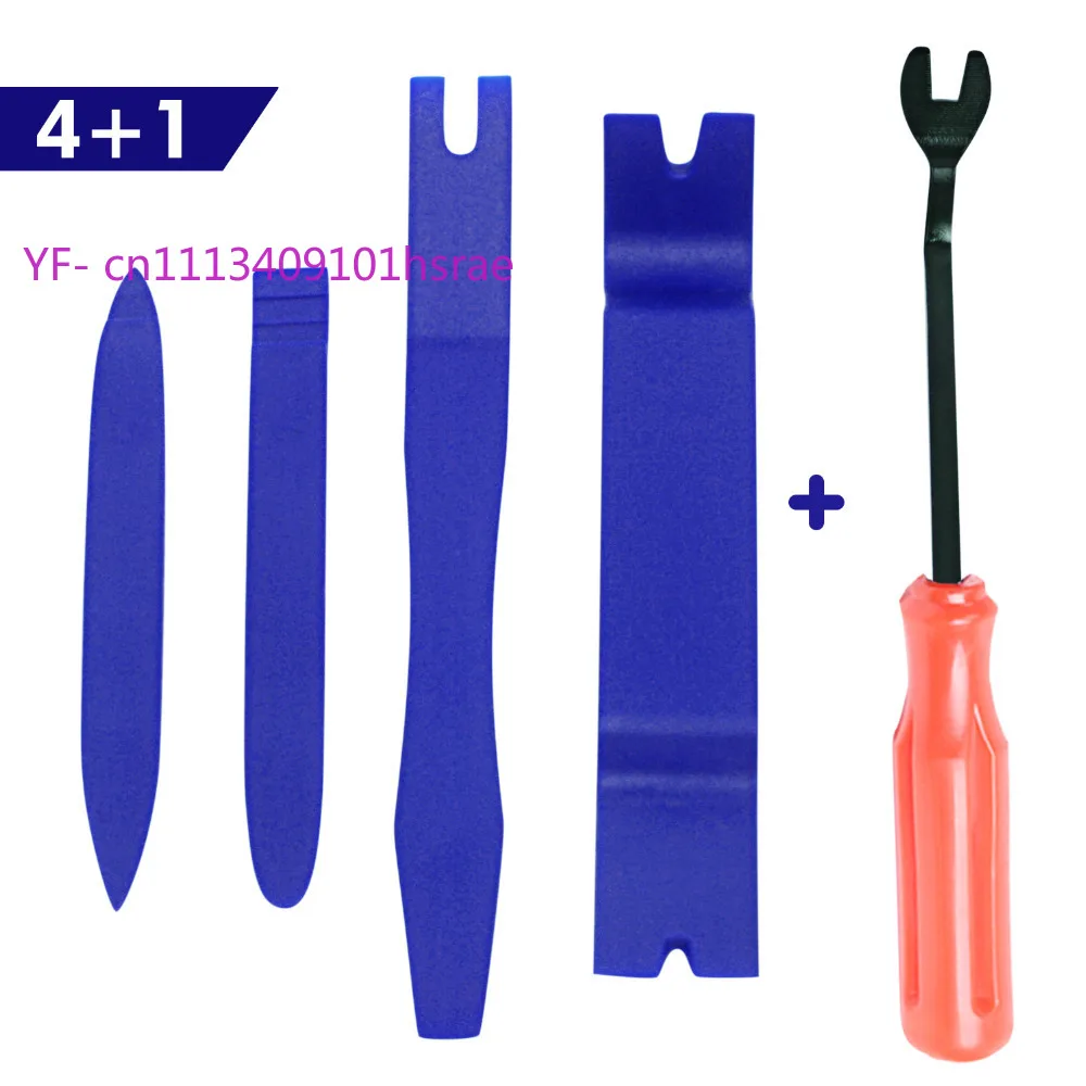 Blue 5Pcs Car Audio Modification Tools Auto Interior Removal Pry Bar Kit Vehicle Trim Disassembly Repair Tools