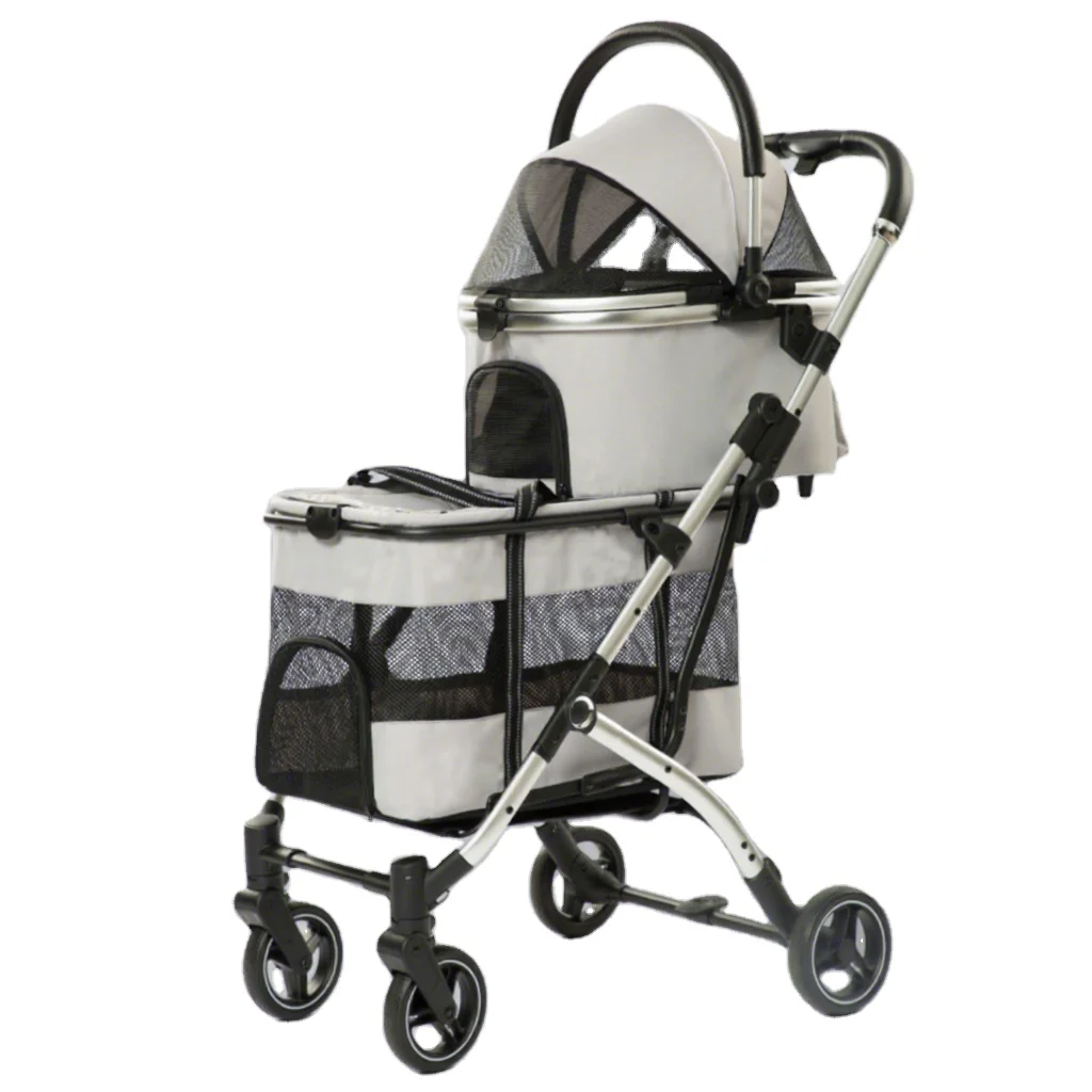 Best-selling Multi-Pet Travel Pet Tiered Transport Trolley Multi Use Design for Outings and Shopping