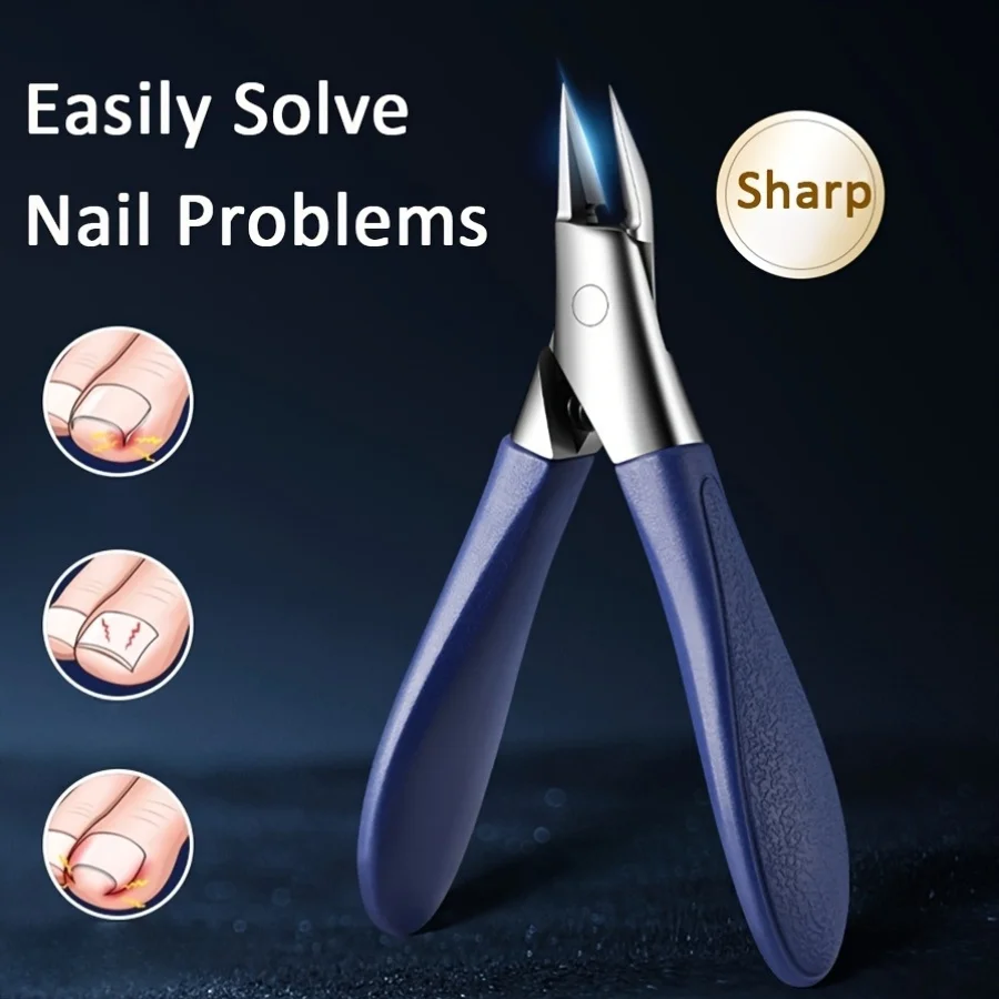 

Large Jaw Anti-Splash Slanted Toenail Clippers for Thick Nails High-End Manicure Scissors Set with Cuticle Nippers