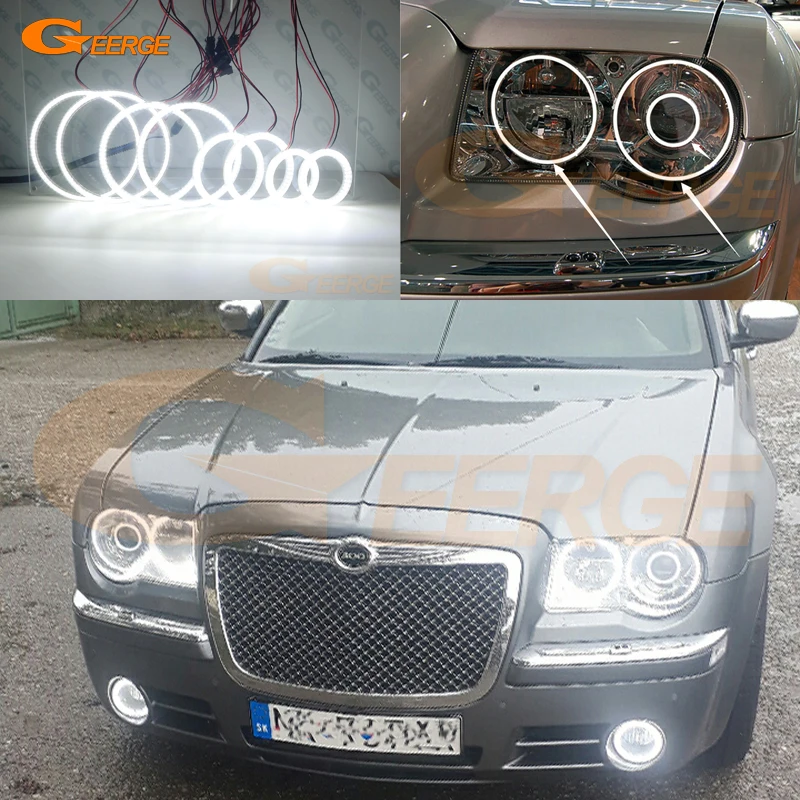 

For Chrysler 300 C 300C 2004 2005 2006 2007 2008 2009 2010 Day Light Ultra Bright 8 Pcs SMD LED Angel Eyes Kit Halo Rings