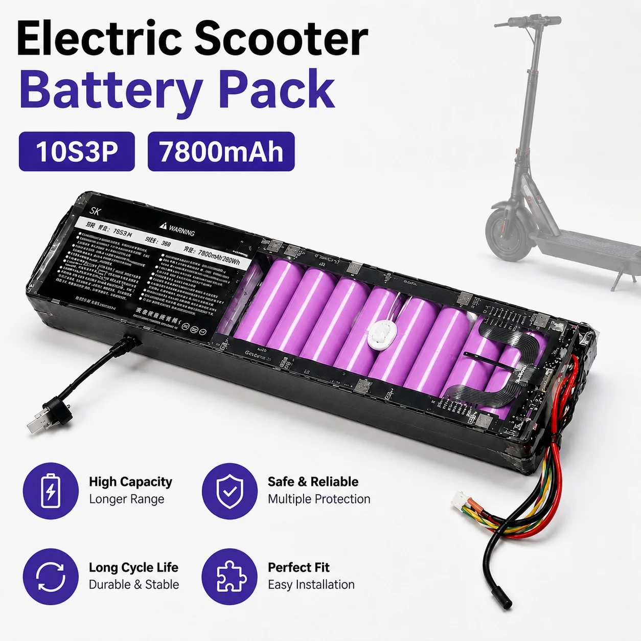 Batterie universelle 36V 7800mAh pour M365 et M365 Pro – Alimentation longue durée pour trottinette électrique, livraison UE
