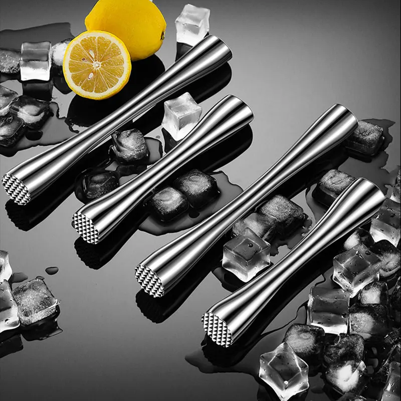 

Thicken Stainless Steel Broken Popsicles Ramming Muddler Ice Cube Mash Stick Lemon Hammer for Cocktail Ice Mallet Manual Crusher