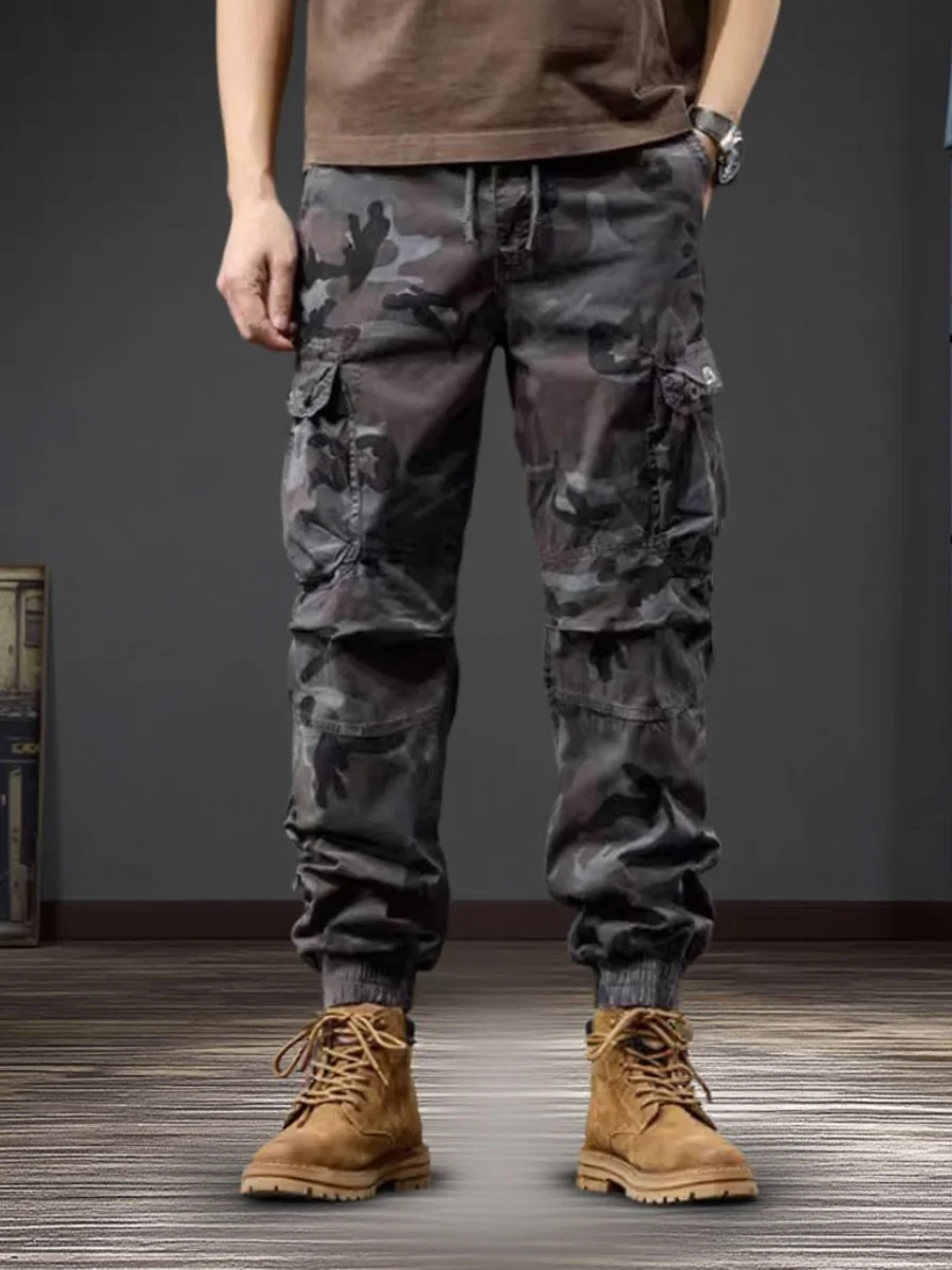 

Camouflage Work Pants Men's Outdoor Sports Loose Multi-ket Casual Trousers Youth Versatile Functional Faion Ci Sle