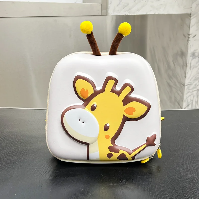 Cartoon Giraffe Baby Backpacks Kindergarten Schoolbag Children Boys Girls School Bags Hard Shell Animals Kid Backpack