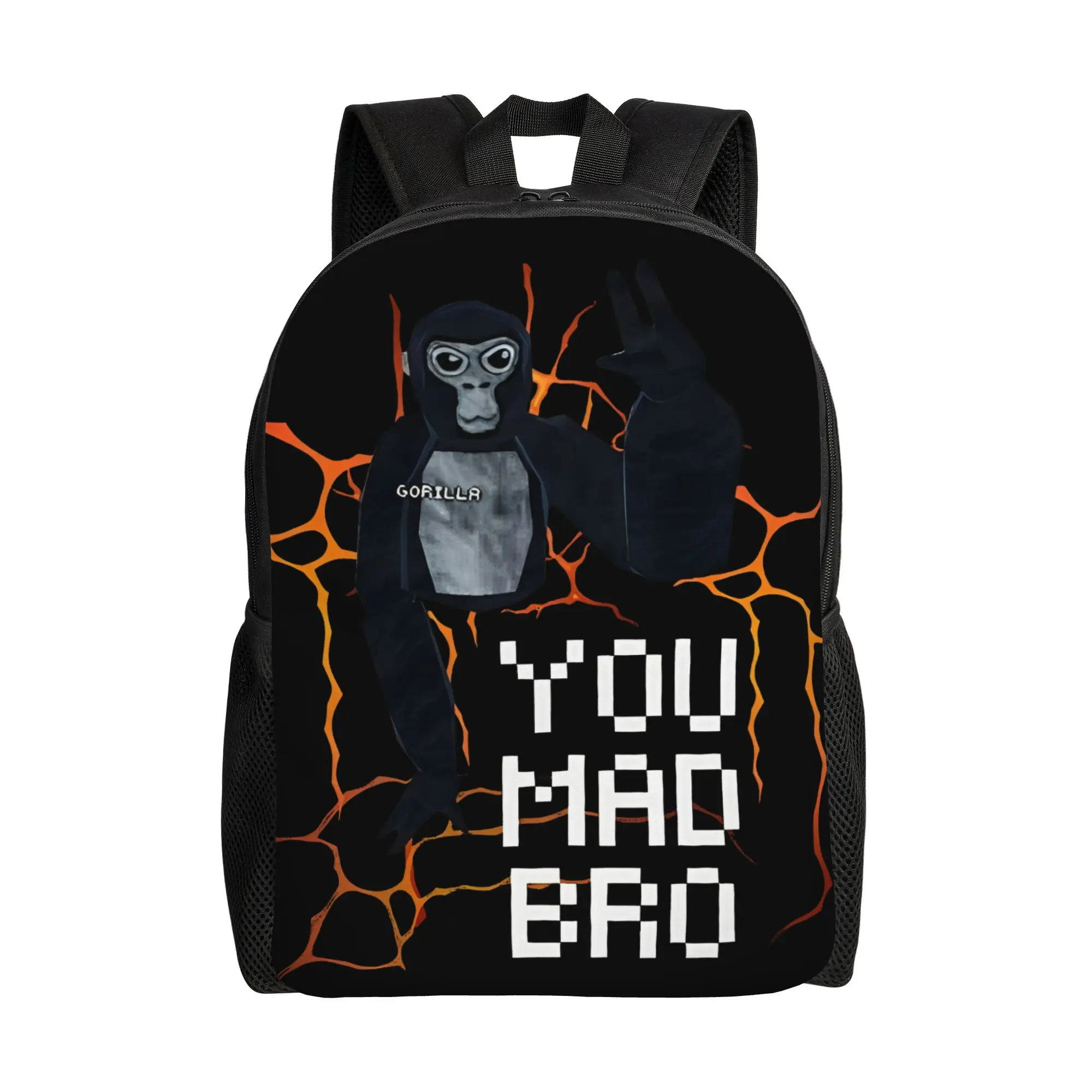 Gorilla Tag You Mad Bro Backpack Casual Student Business Daypack Game Monkeys Laptop Computer Canvas Bags Lightweight