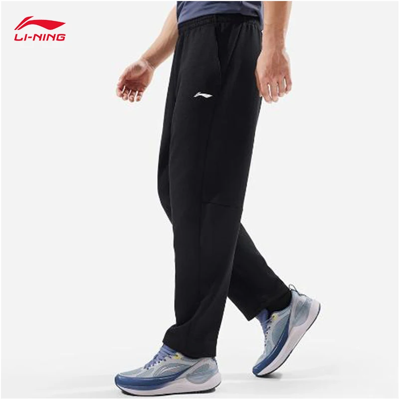LI-NING Мужские прямые трикотажные спортивные брюки серии для фитнеса, удобные дышащие брюки AKLVA39 LI-NING Мужские прямые трикотажные спортивные брюки серии для фитнеса, удобные дышащие брюки AKLVA39
