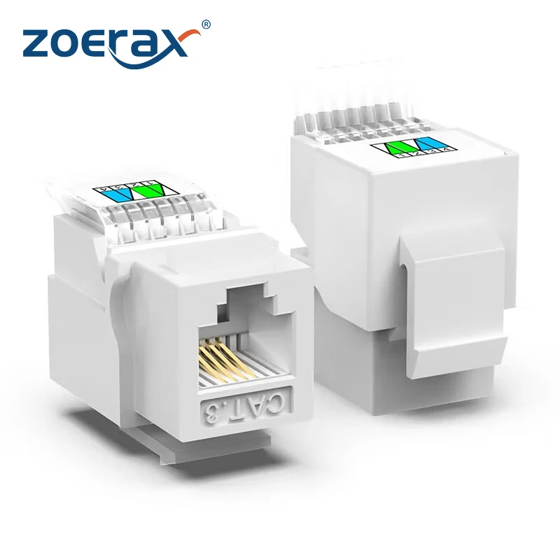 ZoeRax-10 piezas CAT3 para teléfono, herramienta sin punta, RJ11, 6P4C, hembra, blanco