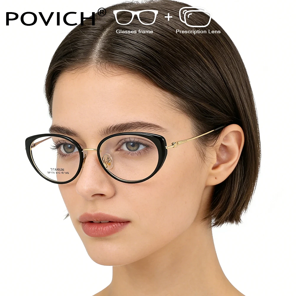 

TR90 TITANIUM Prescription Glasses Women Filter Blue Light Myopia Hyperopia Lenses Reading Glasses Anti Reflection