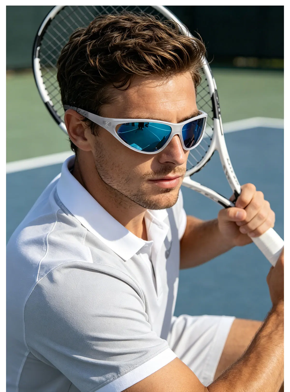 Kapvoe Fashion Retro-Radsportsonnenbrille Damen-Radbrille Mountain-Wanderbrille Herren-Sport-Tennis-Pickleball-UV400-Schutzbrille – Detail 14