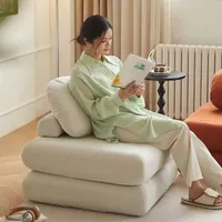 Fabric Living Room Sofa Morden Folding Sofa Bed Comfortable 1-person Tatami Chair Disassemble and Wash Living Room Furniture