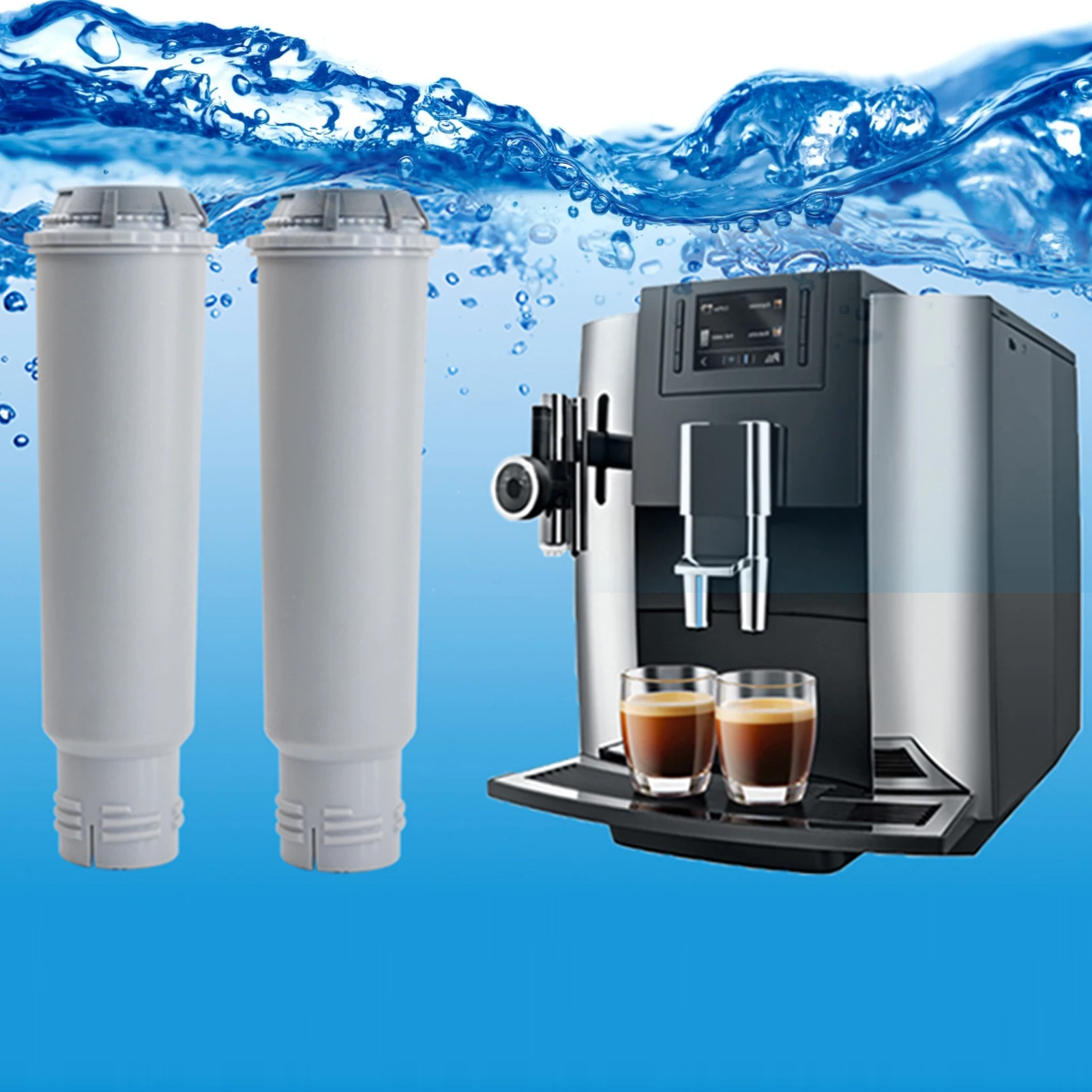 Compatible con Krups F088 Cartucho de filtración de agua Cartucho de filtro de repuesto Cartucho de carbón Máquina de café de repuesto