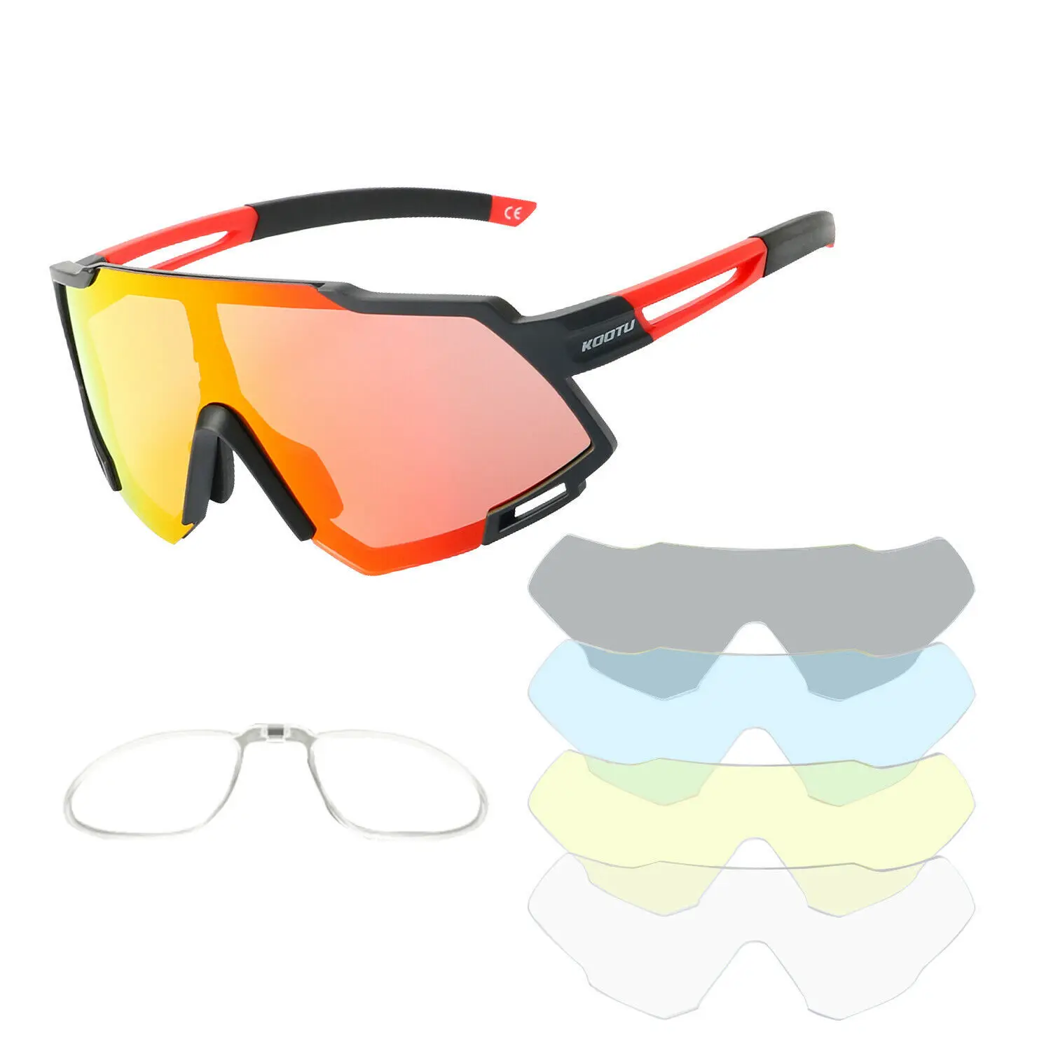 KOOTU Cycling Glasses Multi-Color Outdoor Sports Sunglasses For Men And Women Cycling Glasses Mountain Bike Road Bike Goggles