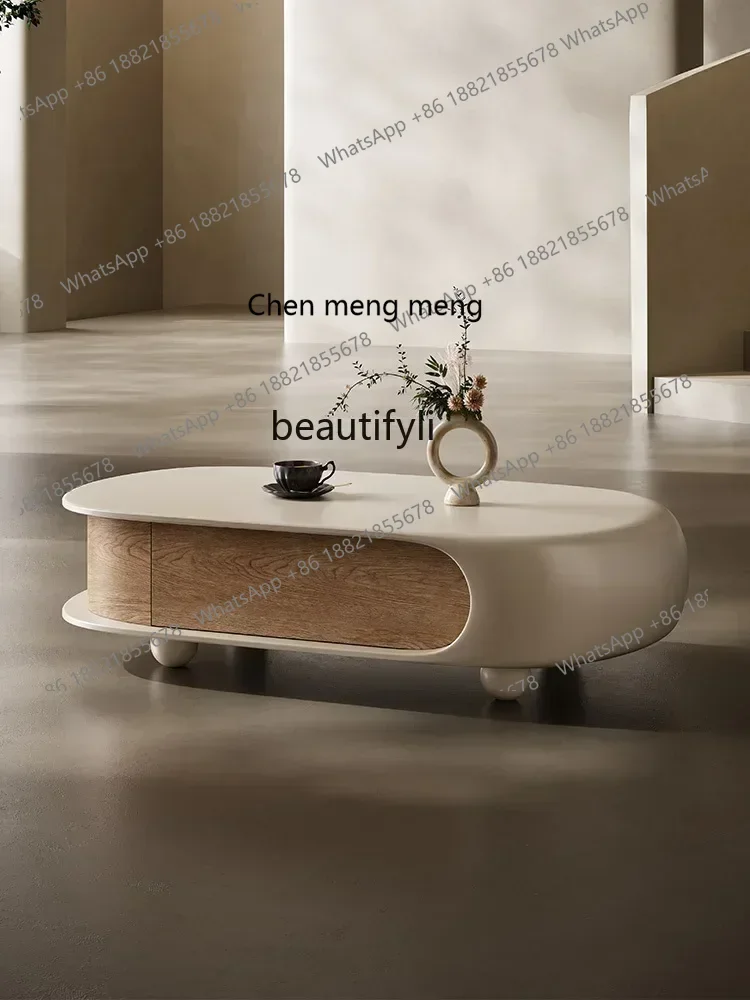 

D178 Y Cream wind coffee table large apartment creative medieval coffee table