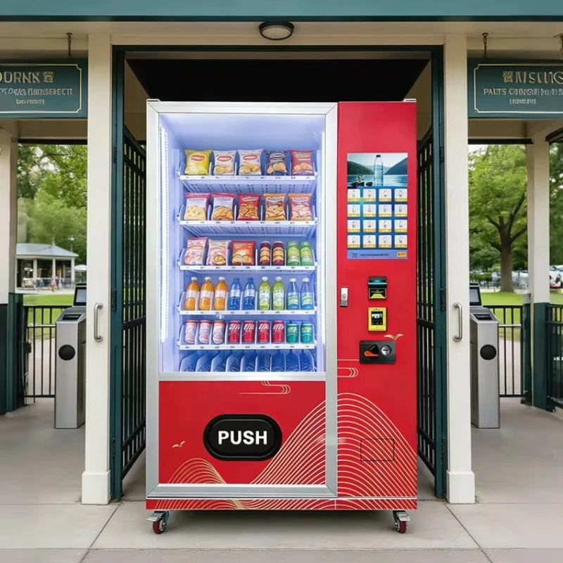 

FOODLINE Customized Smart Refrigerated Snack and Beverage Vending Machine 300 Pcs Bottled Drink Vending Machine with Touchscreen